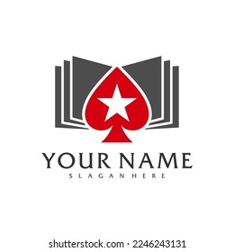 Book Poker logo vector template, Creative Poker logo design concepts