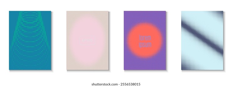Book Poster Set. Modern Shapes In Tech Layout. Minimalistic Brochure In 2d Frame. Wave Flyer. Minimalist Music Template. Geometric Party Pattern. Trendy Book Poster