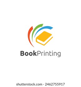 Book Printing Logo Vector Education