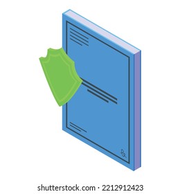 Book product icon isometric vector. Rule trade. Company legal