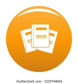 Book professor icon. Simple illustration of book professor vector icon for any design orange