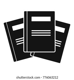 Book professor icon. Simple illustration of book professor vector icon for web