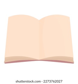 Vector de caricatura de icono de publicación de libros. Estudio abierto. Documento universitario