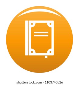 Book publication icon. Simple illustration of book publication vector icon for any design orange