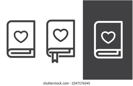 Book Publishers Day. Three different books with hearts.