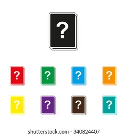 Book with question mark - color vector icon