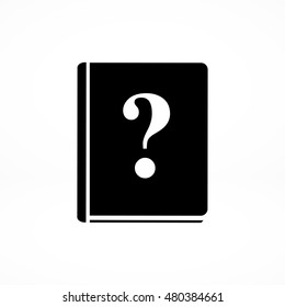 book and a question mark icon, vector best flat icon, EPS