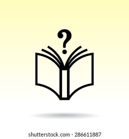 Icono de signo de signo de interrogación, ilustración vectorial. Estilo de diseño plano 