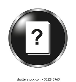Book with question mark - vector icon
