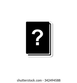 Book with question mark - vector icon with shadow