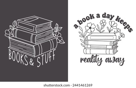 book quotes,  book lover vector, book day