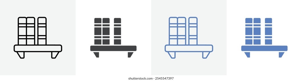 book rack icon Group symbol or sign vector