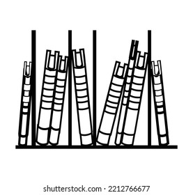 Book rack vector black and white design. vector graphic design icons and symbols for logo design and stationery and print media and etc.