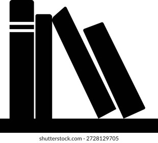 Ícone de racks de livros, representando o armazenamento de estantes para livros e documentos. Ideal para sistemas de biblioteca, educação ajustável em rack de livros de madeira, organização de escritório, aplicativos, web design e infográficos.