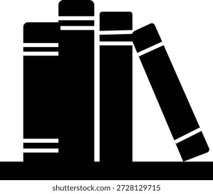 Ícone de racks de livros, representando o armazenamento de estantes para livros e documentos. Ideal para sistemas de biblioteca, educação ajustável em rack de livros de madeira, organização de escritório, aplicativos, web design e infográficos.