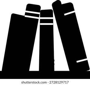 Ícone de racks de livros, representando o armazenamento de estantes para livros e documentos. Ideal para sistemas de biblioteca, educação ajustável em rack de livros de madeira, organização de escritório, aplicativos, web design e infográficos.