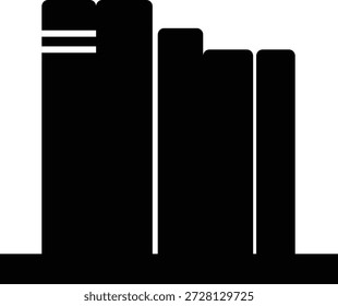 Ícone de racks de livros, representando o armazenamento de estantes para livros e documentos. Ideal para sistemas de biblioteca, educação ajustável em rack de livros de madeira, organização de escritório, aplicativos, web design e infográficos.