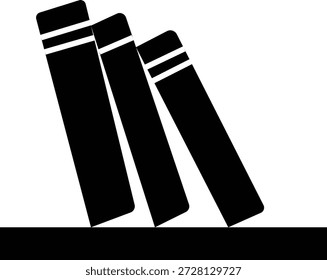 Ícone de racks de livros, representando o armazenamento de estantes para livros e documentos. Ideal para sistemas de biblioteca, educação ajustável em rack de livros de madeira, organização de escritório, aplicativos, web design e infográficos.