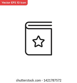 Book, book rating vector icon
