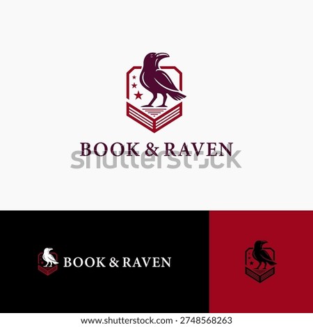 BOOK RAVEN Logo Design Concept