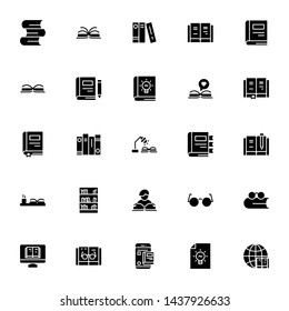 Book & Read Icon Glyph