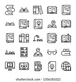 Book & Read Icon Outline