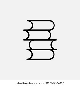Book, read, library line icon, vector, illustration, logo template. Suitable for many purposes.