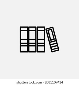 Libro, lectura, icono de línea de biblioteca, vector, ilustración, plantilla de logotipo. Idóneo para muchos fines.
