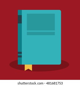 book read library literature learning knowledge icon. Colorful design. Vector illustration