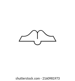 Book, Read, Library, Study Thin Line Icon Vector Illustration Logo Template. Suitable For Many Purposes.