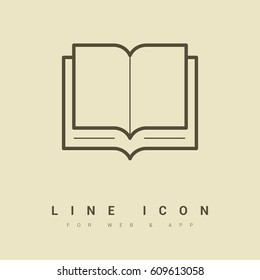 Book read line vector icon