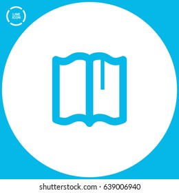 Book read line vector icon