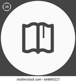 Book read line vector icon
