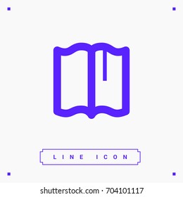 Book read line vector icon