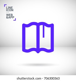 Book read line vector icon
