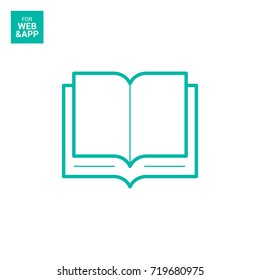 Book read line vector icon