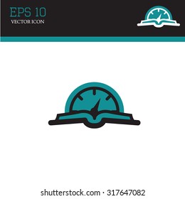 book. Read on time. icon. timer