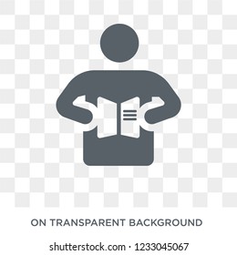 book reader icon. book reader design concept from Electronic devices collection. Simple element vector illustration on transparent background.