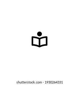 Book Reader Icon Isolated White Background