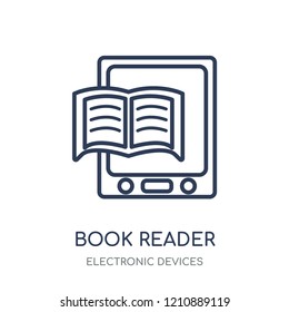 book reader icon. book reader linear symbol design from Electronic devices collection.