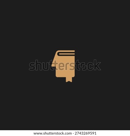 Book reader logo icon flat vector design