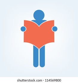 Book Reader Sign Icon