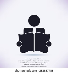 Book Reader Sign Icon
