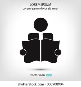 Book Reader Sign Icon