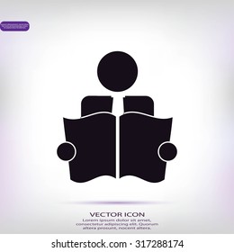 Book Reader Sign Icon