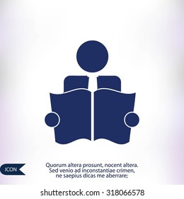 Book Reader Sign Icon