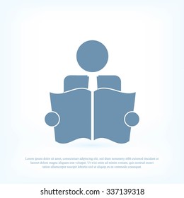 Book Reader Sign Icon