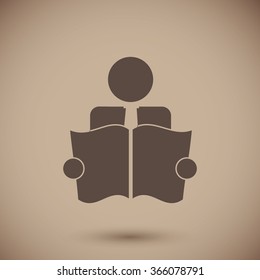 Book Reader Sign Icon