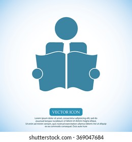 Book Reader Sign Icon