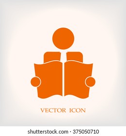Book Reader Sign Icon